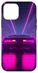 Coque pour iPhone 12 mini JDM Voiture Rétro Années 80 Synthwave Lumières Rétro Voiture