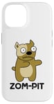 Coque pour iPhone 14 Zom Pit Funny Zombie Pitbull Jeu de mots