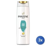 3x Pantene Shampooing 225 Ml. Aqualight