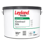 Leyland Trade Contract 10Ltr Brilliant White Silk Emulsion Paint (91723)