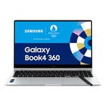 Samsung Galaxy Book4 360 Ordinateur portable 15.6'', Intel Evo Platform –Intel Core Ultra 7, 16Go RAM 512Go SSD Intel Graphics, Argent, clavier AZERTY FR