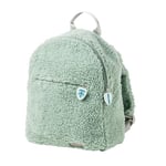 Nattou Sac à Dos en tissu doux, Petit sac à dos avec fermeture éclair pour les jeunes enfants, 23 cm, Lapidou, Polyester, Vert