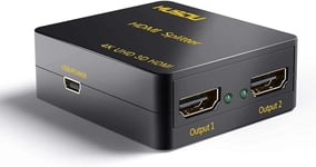 4K HDMI Répartiteur 1x2 HDMI Splitter 1 entrée 2 Sorties Amplificateur Distributeur 2 Voies HDMI Ver1.4 Soutien 3D HDCP Compatible avec HDTV/PS4