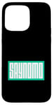 Coque pour iPhone 15 Pro Max Sarcelle Aqua Saynomo (Say No More) Bleu sarcelle Aqua Graphic