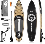 SereneLife Inflatable Stand Up Paddle Board, SUP Board- Paddleboards for Adults & Youth, Paddle Board Accessories,15.25 cm Thick Standup Paddleboarding, Non-Slip Deck, Wide Stance, Surf Control