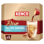 Kenco Duo Salted Caramel Latte Instant Coffee 6x17.3g (Pack of 4, Total 24 Drinks, 415.2g)