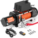 Vevor - Treuil electrique 4536 kg 12 v cc, treuil pour camion avec corde synthetique Φ0,9 x 1981,2 cm, guide-cable, telecommande sans fil et filaire,