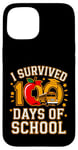 Coque pour iPhone 15 Graphique vintage I Survived 100 Days of School Bus