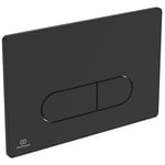 Ideal Standard R0115A6 OLEAS™ M1 Plaque de Commande WC Mécanique Double Flux Noir Déclenchement Chasse d'Eau pour WC Suspendu