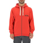 JEEP O102570-R699 J Man Hooded Sweatshirt Full Zip The Spirit of Adventure - Small Print J22W Mars Red/Black XL