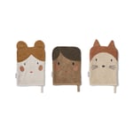 Liewood 3-Pack Sylvester Tvättlappar Doll/Sandy | Beige | 0-3