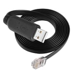 Câble Console Usb 1.8M Usb 2.0 Vers Rj45 Mâle Câble Série Plat Compatible Avec Routeur/Switch De Cisco, Mac Os, Windows, Linux Système[Q4242]