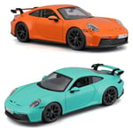 Bburago | 1/24 Porsche 911 GT3 2021 - Vert Menthe | Voiture Reproduction Miniature à échelle pour Enfant | À Partir de 3 Ans et + | 21104G (modèle aléatoire)