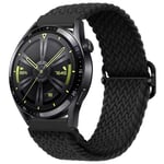 (Amazfit kello 42mmMusta)Nylon punottu lenkkihihna Samsung Watch 3/4 Active 2 Huawei Watch 3/GT Ranneke Ranneke Amazfit GTR/Stratos Belt|