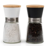 Salter Glass Mill Set – Pre-Filled Salt & Pepper Mills Grinders Shakers