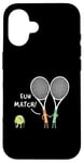 Coque pour iPhone 16 Raquette de sport Fun Match Backhand Raquette de tennis