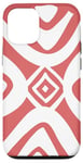 Coque pour iPhone 15 Motif tribal bohème sur fond rose clair mauve