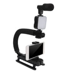 Handheld Video Camera Stabilizer With Led Light Mic U Shape Camera Stabil Set