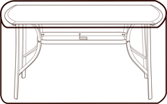 Bordsöverdrag 75x95x155 svart