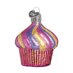 Old World Christmas Decorations - Desserts, Cookies, Cakes and Cakes - Glass Ornaments for Christmas Tree Cupcake Silver