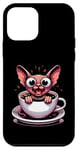 Coque pour iPhone 12 mini Caféine Expresso Motif chat Sphinx