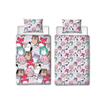 Squishmallows Single Duvet Cover Set Squish Squad Bright Reversible Bedding Kids