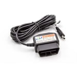 vhbw OBD2 Mini-Câble USB Câble de recharge pour Dashcam GPS Navi Smartphone 3,5m