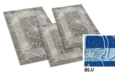 Tris Tapis Moderne Chambre à Coucher Tapis Chevet 3 Tapis Orchidée Bleu