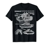 Centurion British Main Battle Tank Blueprint T-Shirt Gift T-Shirt