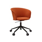 HEM - Kendo Swivel Chair 5-star Castors - Canyon/Black - Canyon - Orange - Kontorsstolar - Metall/Trä/Skum/Plast/Ull