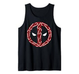 Marvel Deadpool Holiday Christmas Candy Cane Mask Icon Logo Tank Top