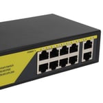 10 Port Gigabit PoE Switch Plug And Play Sturdy Metal 8 Port PoE Switch Wit Set