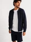 PS PAUL SMITH Collar Stripe Baseball Jacket - Navy, Navy, Size L, Men