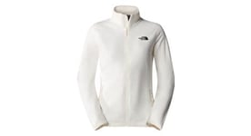 Polaire femme the north face 100 glacier full zip blanc casse