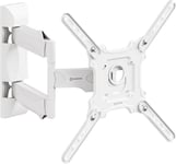 Support Mural Tv Blanc Pour 32-65 Pouces Tv & Ecran, Bras Tv Mural Articulé De 35 Kg-Fixation Murale Tv Vesa 100X100-Vesa 400X400/Support Tv Orientable Et Inclinable Pivotant M4-W Blanc