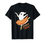 Retro Cute Dance Or Treat Ballet Ghost Halloween T-Shirt