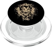 Symbole de lion Roi Graffiti Prédateur Symbole Art Logo PopSockets PopGrip pour MagSafe