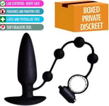 Anal Butt Plug Vibrator Cock Ring Male Prostate Massager Sex Toys for Men