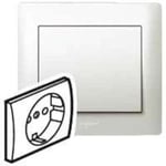 Legrand Galea Life Couvercle pour prise 2 pôles + obturateur Earth Galea Blanc