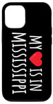 Coque pour iPhone 12/12 Pro My Heart Is In Missisippi Cute American State