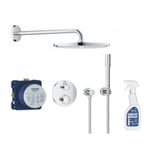 Robinet douche thermostatique encastrable Grohe Grohtherm Cube Rainshower Allure 230 + Nettoyant