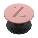 Lettre Z Monogramme Nom Initiale Z Rose Marron Cadeau pour elle PopSockets PopGrip Adhésif