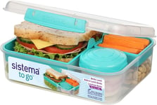 Sistema TO GO Bento Lunch | 1.65 L | School Lunch Box With Compartments & Snack