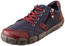 Andrea Conti Bottes pour Femme Basket, Bleu foncé Bordeaux, 41 EU