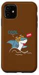 Coque pour iPhone 11 Cool Dude – Soyez votre auto-rester au frais – Requin cool avec lunettes