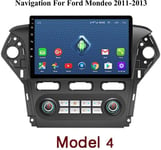 QXHELI Navigation GPS HD Écran Tactile De Navigation GPS De Voiture Bluetooth Stéréo Miroir Lien Double Din Speakerphone SWC Dab USB Appels Mains Libres pour Ford Mondeo