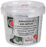 Rayher kit loisir creatif béton créatif de 250 g avec accessoires kit débutant avec moule pour beton, seau & Cie. pour la réalisation de jolies coupelles décoratives gris clair