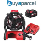 Milwaukee Jobsite Fan M18AF-0 M18 3 Speed Portable Fan 18V 5ah Battery M12-18FC