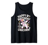 Cute Unicorn Birthday Party For 9 Year Old Birthday Girl Tank Top