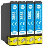 4 Cyan Ink Cartridges, For Use With Epson XP255 XP257, XP352 XP355 XP-452, XP455